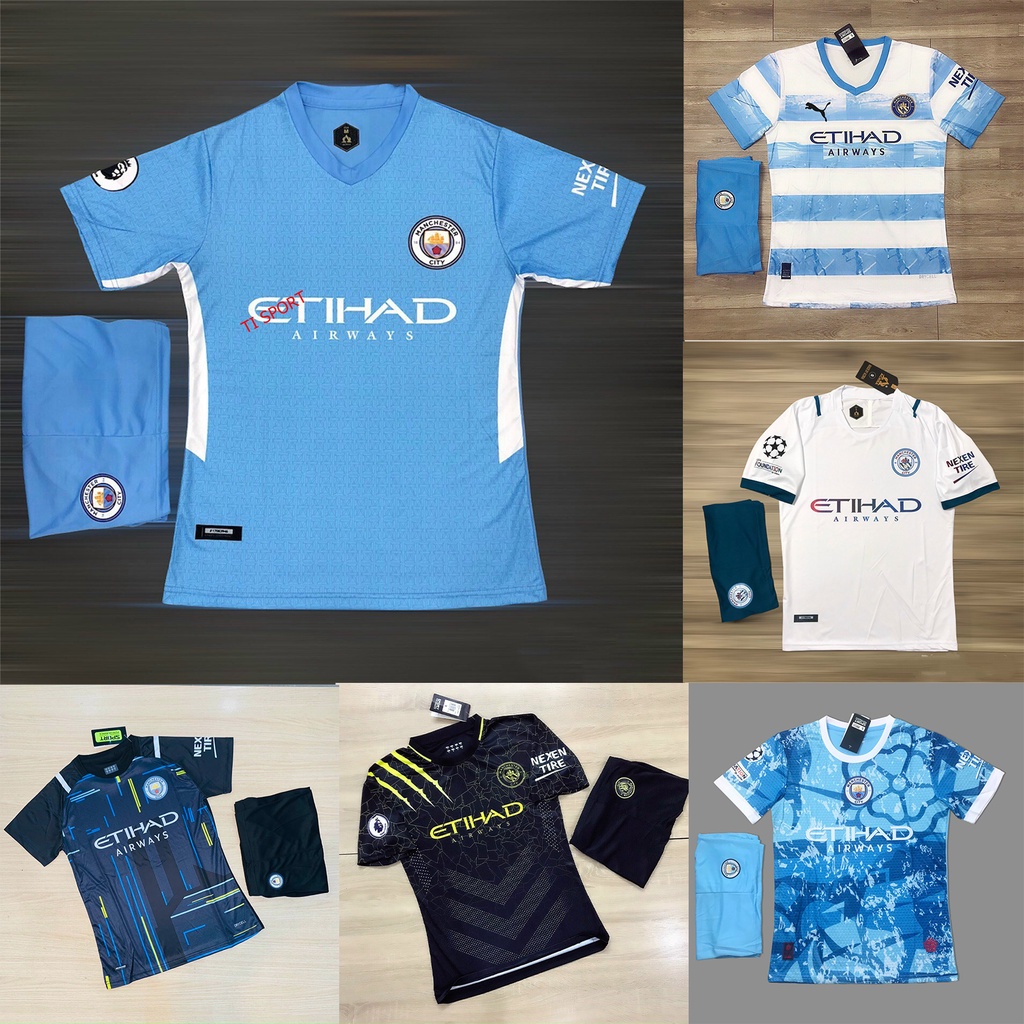 Áo Bóng Đá/Quần Áo Bóng Đá Câu Lạc Bộ MANCHESTER CITY - Vải Thun Cao Cấp