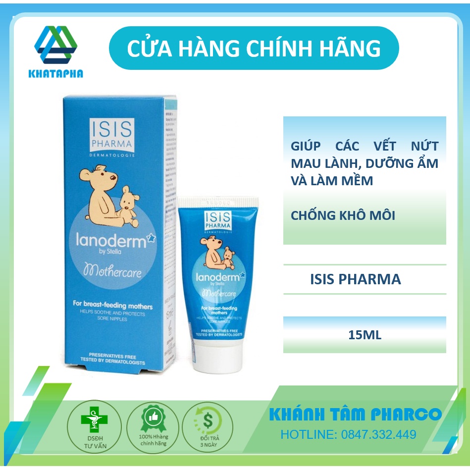 Kem hỗ trợ điều trị khô môi, chàm môi, nứt núm vú ISIS Pharma Mother Care 15ml