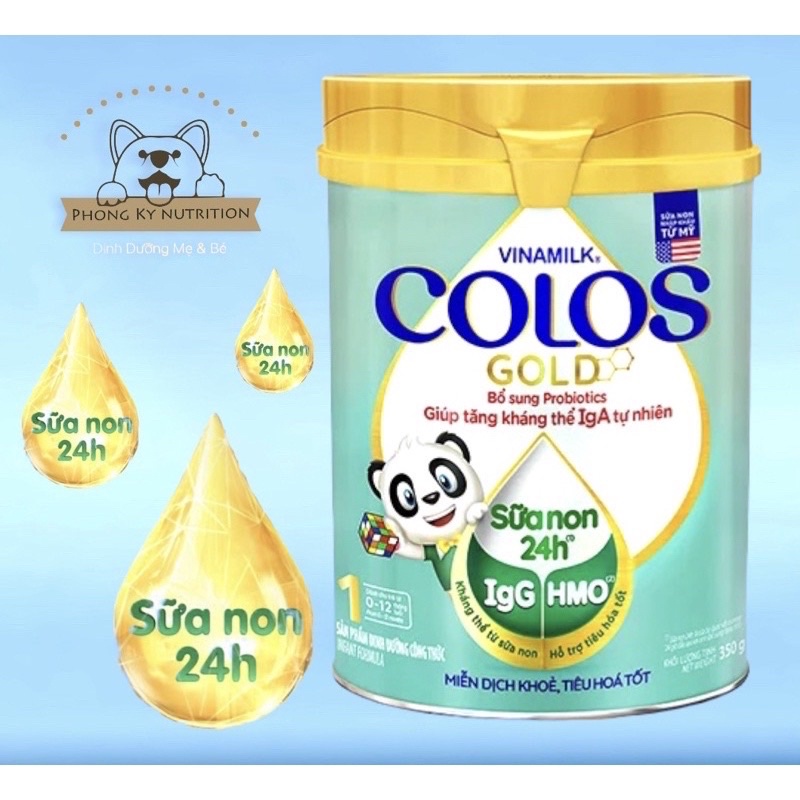 Sữa Vinamilk Colos Gold 1 350g bổ xung sữa non 24h