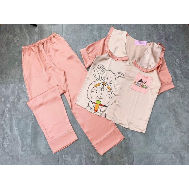 Pyjama cổ tiểu thư Doraemon