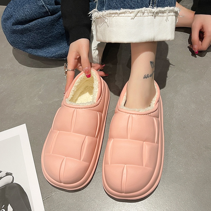 Tikp Dép Bông Nữ Tikp Chống Trượt Không Thấm Nước Giữ Ấm 5 Màu Size 36-45