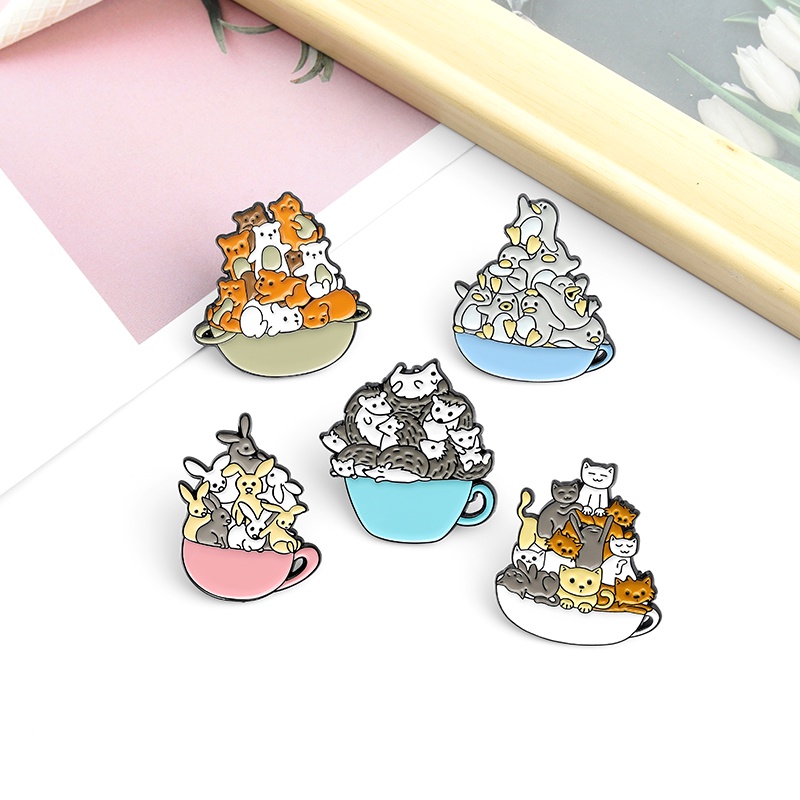 Ghim cài áo hình động vật hoạt hình dễ thương cho bé