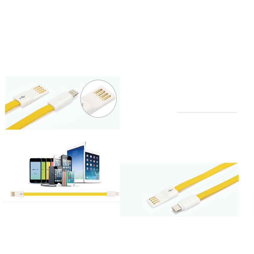 Dây sạc iphone/micro dây dẹt ngắn 25cm dùng cho sạc dự phòng -  bavok