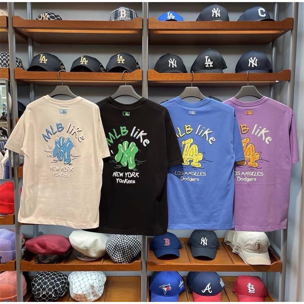 Áo phông Nam Nữ MLB Like LinhBee  tay Lỡ From Rộng Hàng Xuất Khẩu Xịn phong cách Hàn cho giới trẻ đi chơi cực hot