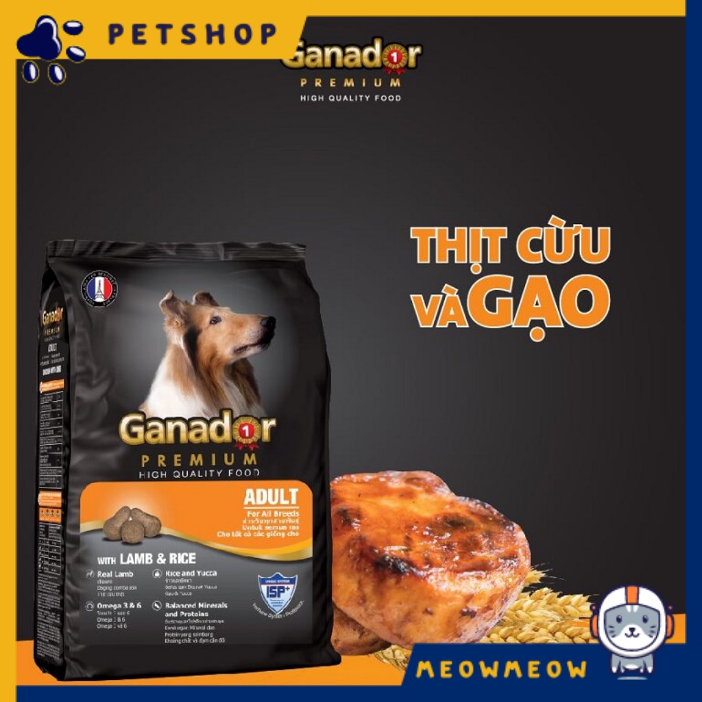 Hạt cho chó Ganador nhiều vị | Túi 1.5KG | Thức ăn khô dinh dưỡng cho chó.