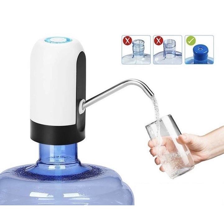 [FreeShip] Vòi bơm nước điện tử tự động có sạc.Máy hút nước thông minh có đèn led, pin sạc tiện lợi