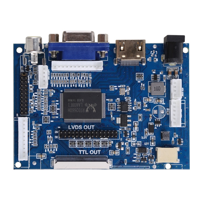 Bảng Mạch Điều Khiển Màn Hình LCD TTL LVDS VGA 2AV 50P Cho AT070TN90