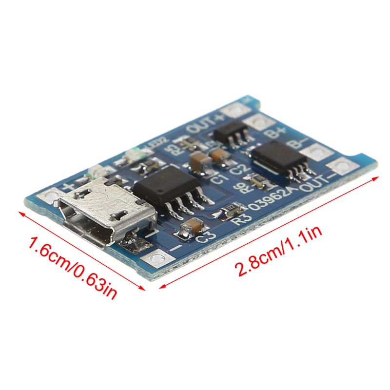Mô Đun Sạc Pin Lithium + Bảng Mạch Bảo Vệ 2 Trong 1 5v 1a 2a