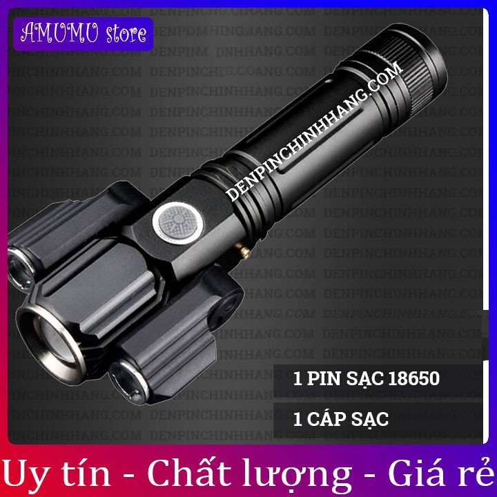 Đèn Pin Cầm Tay 3 Pha Siêu Sáng Xoay 360 Độ Tiện Dụng