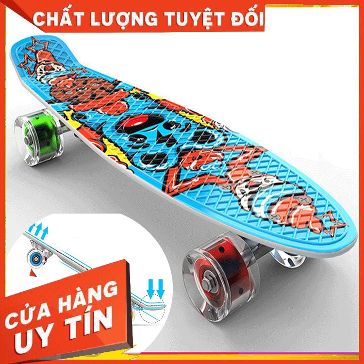 [HÀNG MỚI VỀ]Ván Trượt Thể Thao Chuẩn Tiêu Chuẩn Thi Đấu Cho Trẻ Em và Người Lớn Có Bánh Phát Sáng