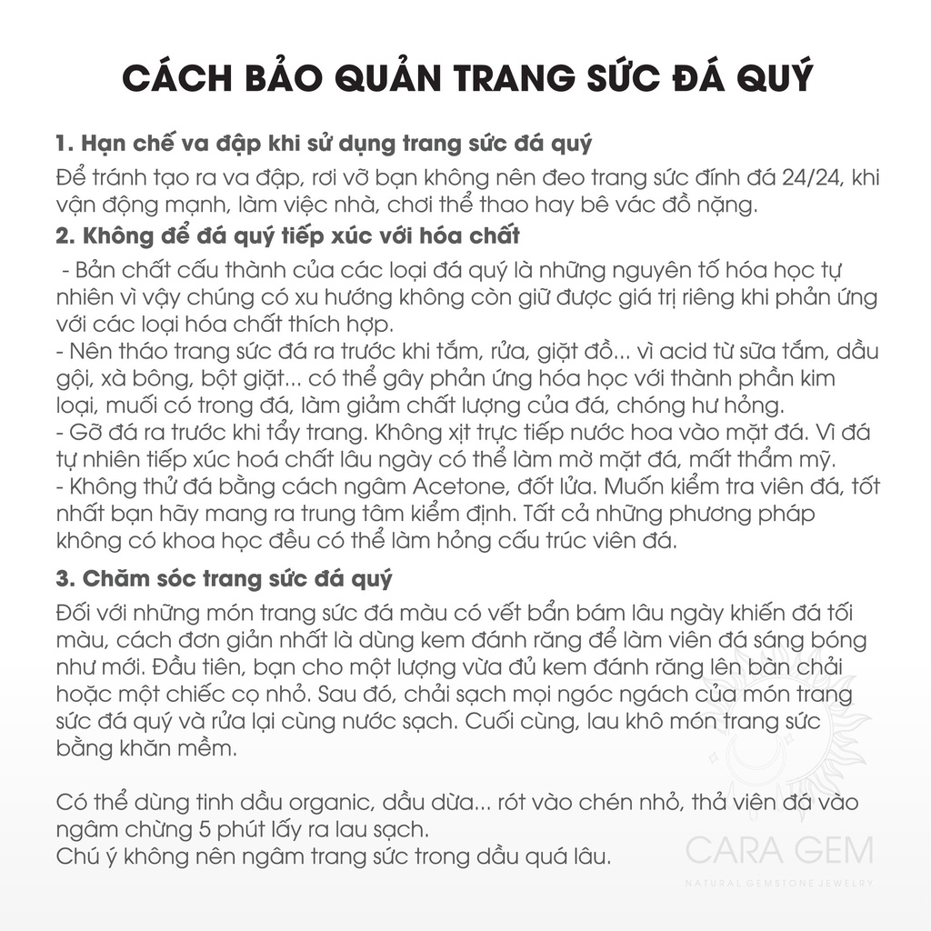 Chặn đá cho vòng tay SP25 cara gem