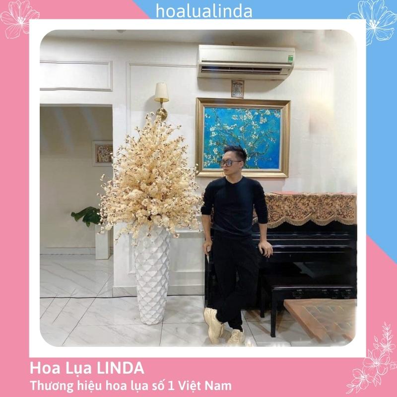 Hoa giả hoa lụa trang trí cao cấp dùng trang trí decor nhà cửa, để bàn, chụp ảnh, phòng khách ANH ĐÀO MỸ..