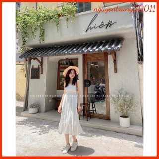 Váy maxi hai dây buộc lưng 🍍 𝗦𝗜𝗘̂𝗨 𝗫𝗜𝗡𝗛 𝗛𝗘̀ 𝟮𝟬𝟮𝟭 🍍 chất vải thô nhẹ nhàng cao cấp
