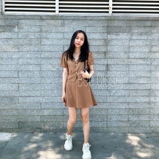 Set áo tay bồng kèm chân váy