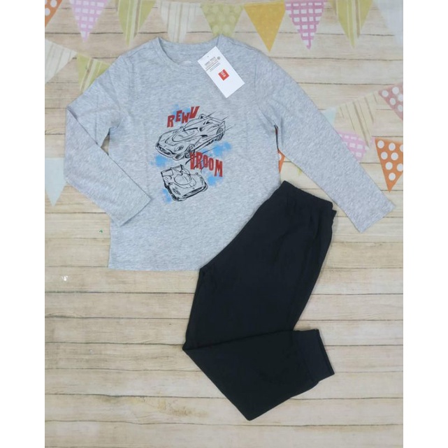 Bộ cotton dài tay mặc nhà bé trai Canifa