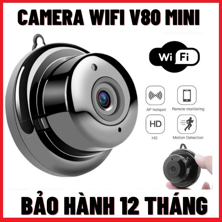 Camera Wifi Mini V380-720P-Đàm Thoại Song Phương-Cảm Biến Chuyển Động-Lưu Trữ Video-Bảo Hành 12 Tháng