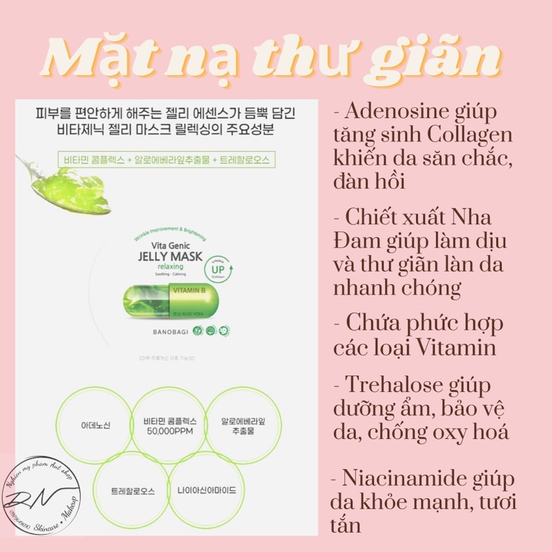 MẶT NẠ GIẤY BANOBAGI VITA GENIC JELLY MASK