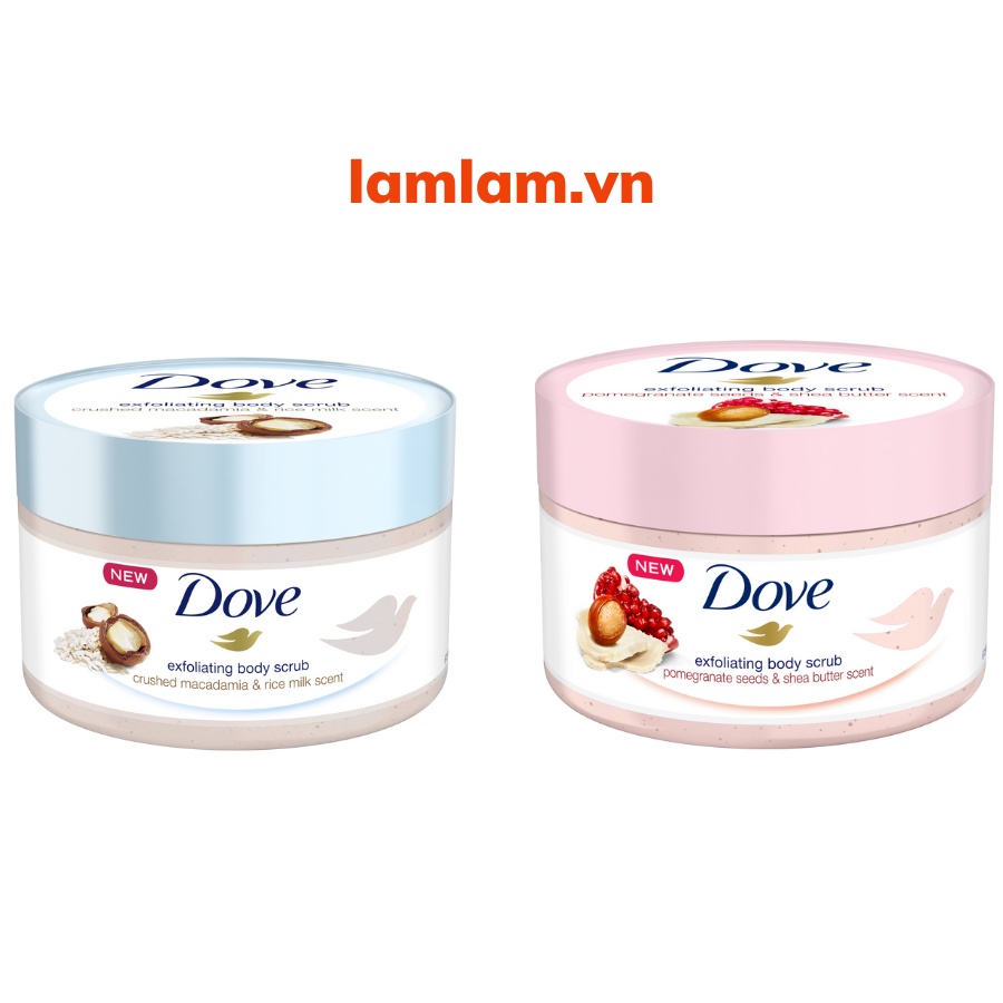 Tẩy da chết body Dove bản Đức 225ml