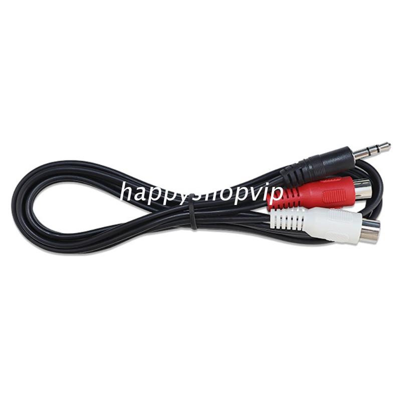 Dây cáp âm thanh nổi HSV 3.5 mm 1 đầu cắm sang 2 ổ cắm RCA dành cho máy tính/ loa/ tai nghe nhét tai/ chụp tai