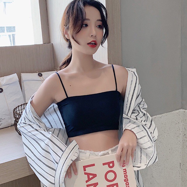 ✨ikon Women ice silk Wireless Solid Color Tube Tops Bra Soft Brassiere