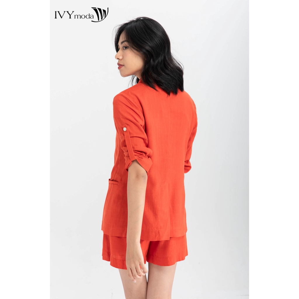 [Mã WABR99 giảm 10% đơn 99K] Áo blazer nữ tay dài IVY moda MS 61M6412