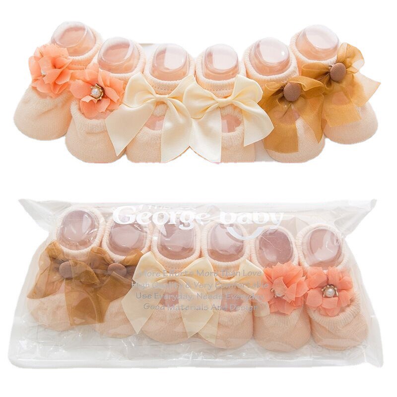 Set 3 đôi tất công chúa xinh xắn cho bé yêu 0-1 tuổi - T18