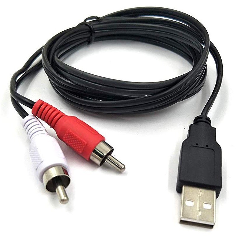 Cáp chuyển đổi cổng USB sang 2 cổng RCA cho TV 1.5m - Cáp chuyển Usb sang 2 AV