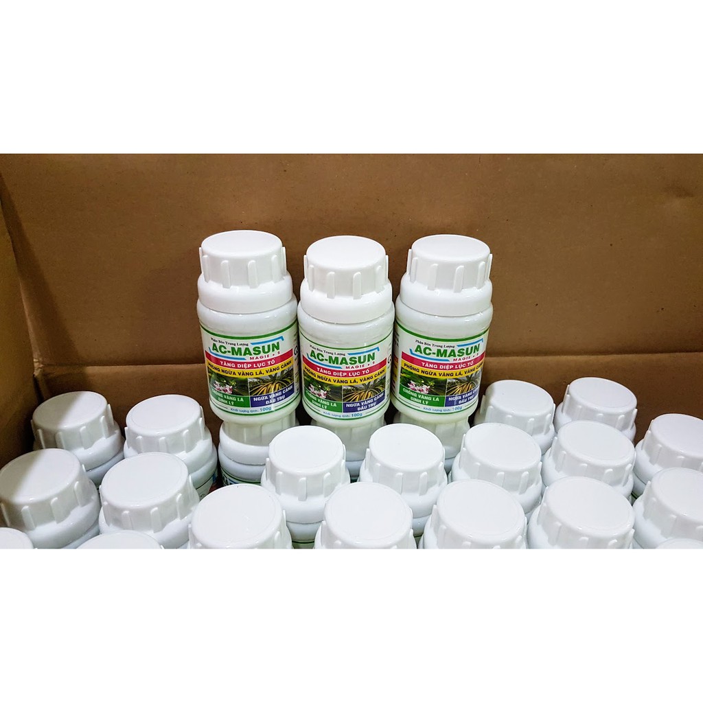 Ac masun phân bón trung lượng chống vàng lá vàng cành cho tất cả các loại cây trông hủ 100ml