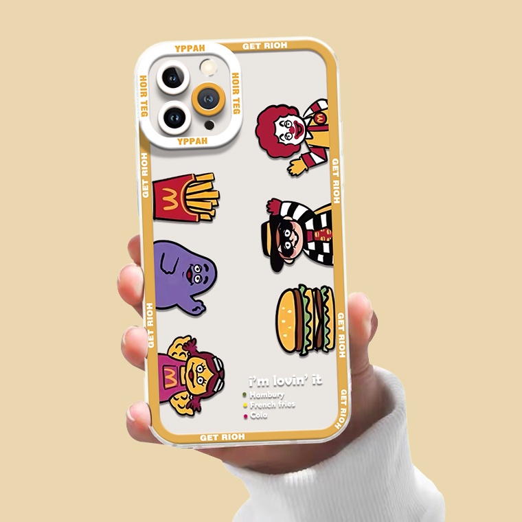 Ốp Điện Thoại Silicon TPU Mềm Trong Suốt Họa Tiết Dễ Thương Cho IPhone 13 12 Mini 11 Pro X XR XS Max SE 2020 6 6S 7 8 Plus