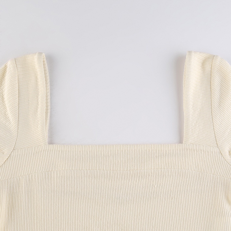 Áo Thun Cotton Cổ Vuông Màu Trơn Thời Trang Mùa Hè Cho Nữ