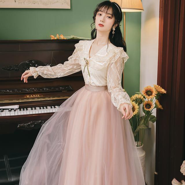 summer   new  floral sweet  pink women's long skirt | BigBuy360 - bigbuy360.vn