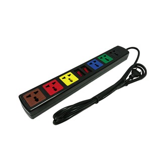 Ổ cắm điện Lioa 6 ổ 2 công tắc dây 3m và 5m 6D32N - 6D52N