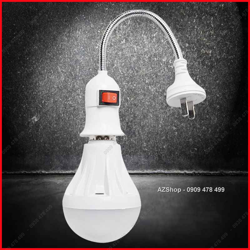 Chuôi Đèn Lò Xo Inox Chỉnh Hướng Có Công Tắc Cao Cấp - 6025
