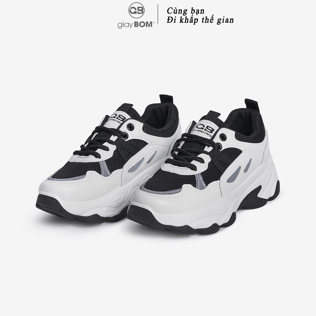 [Mã FAGREEN245 giảm 10% tối đa 30k đơn từ 99k] Giày Thể Thao Nữ giayBOM Đế Cao 4 cm Da Lộn Thoáng Khí B877