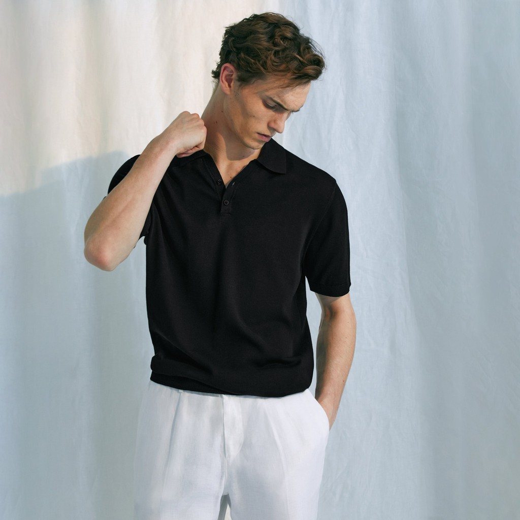 Áo polo nam Leo Vatino vải dệt len co giãn tay ngắn cổ bẻ bộ nhiều màu lịch lãm PLMD24 | BigBuy360 - bigbuy360.vn