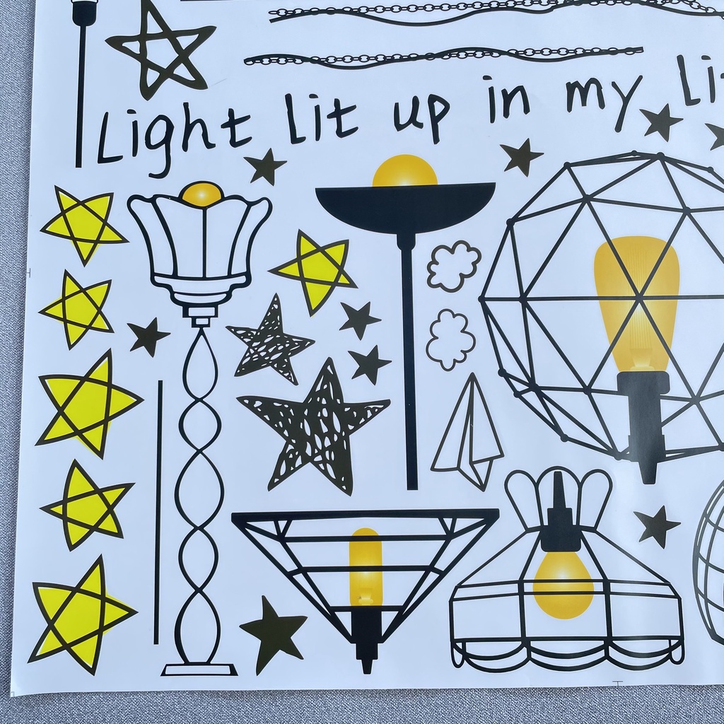 Decal dán tường hàn quốc trang trí phòng ngủ TUNG DECOR XL7230 Đèn Trang Trí 1