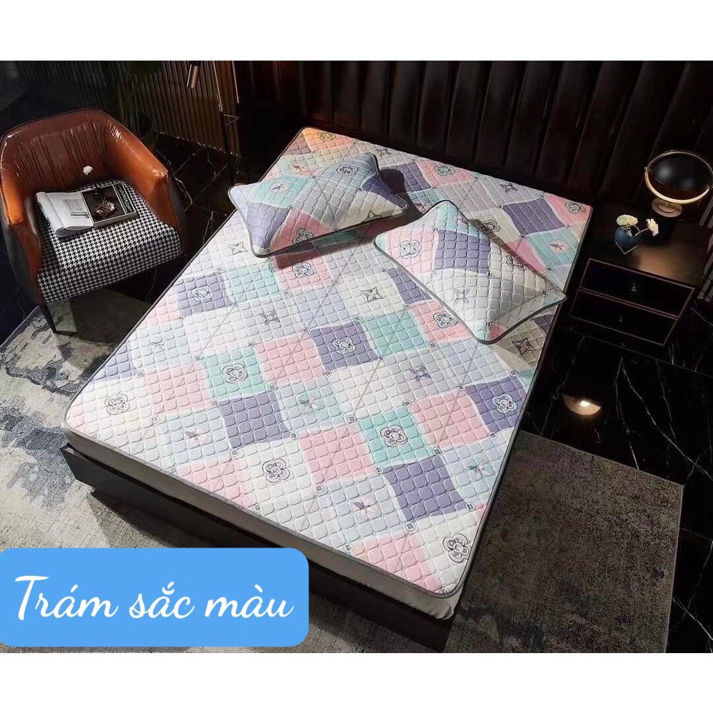 Chiếu điều hòa cao su non ,tặng kèm 2 vỏ gối cùng loại, kích thước 1m6/1m8/2m2