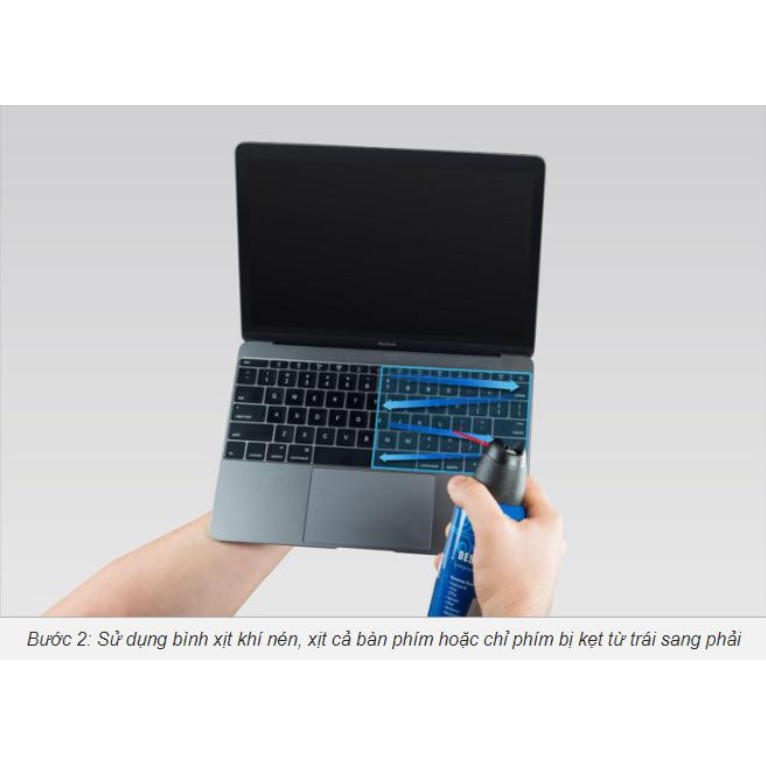 Vệ sinh bàn phím Macbook Laptop chỉ với Bình xịt khí nén siếu sạch