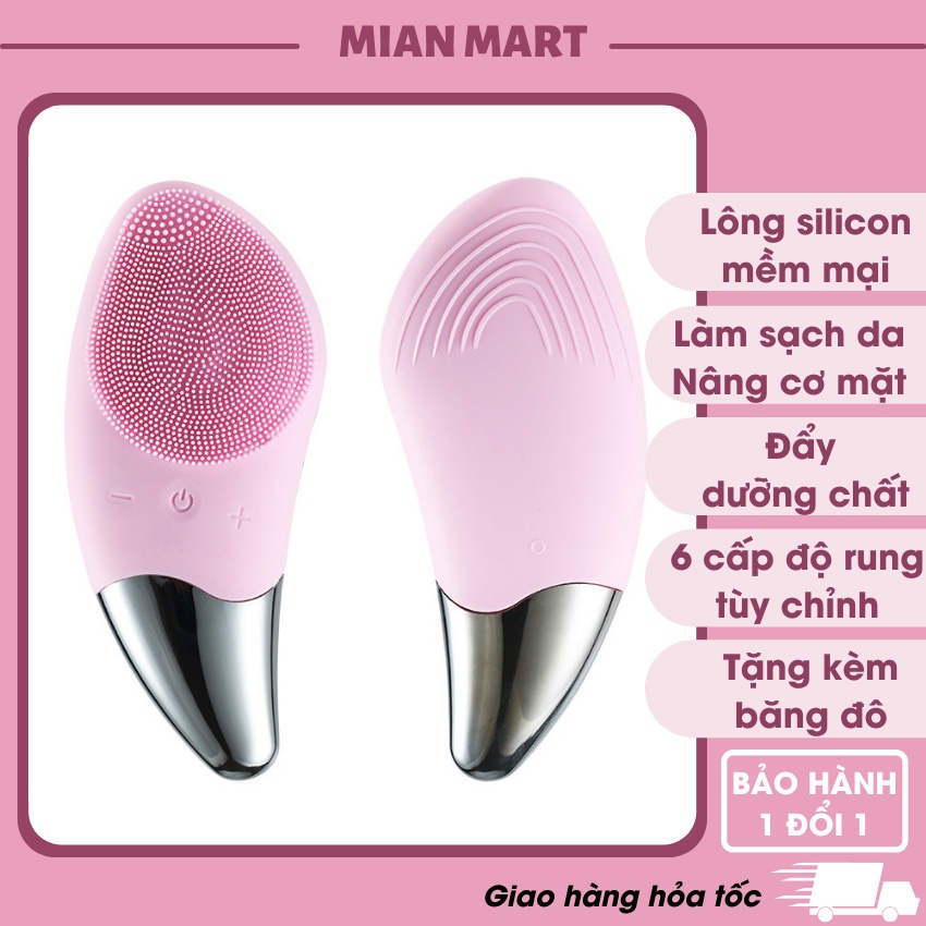 Máy rửa mặt làm sạch massage và nâng cơ sonic tặng 1 băng đô - MIAN MART