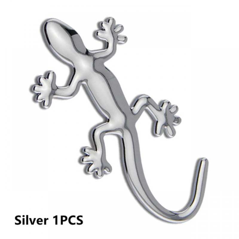 Miếng Dán Trang Trí Xe Hơi Hình Tắc Kè Hoạt Hình 3D Bằng Kim Loại