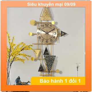 Đồng hồ phù điêu lá Ginkgo trang trí phòng khách DH-DH2032
