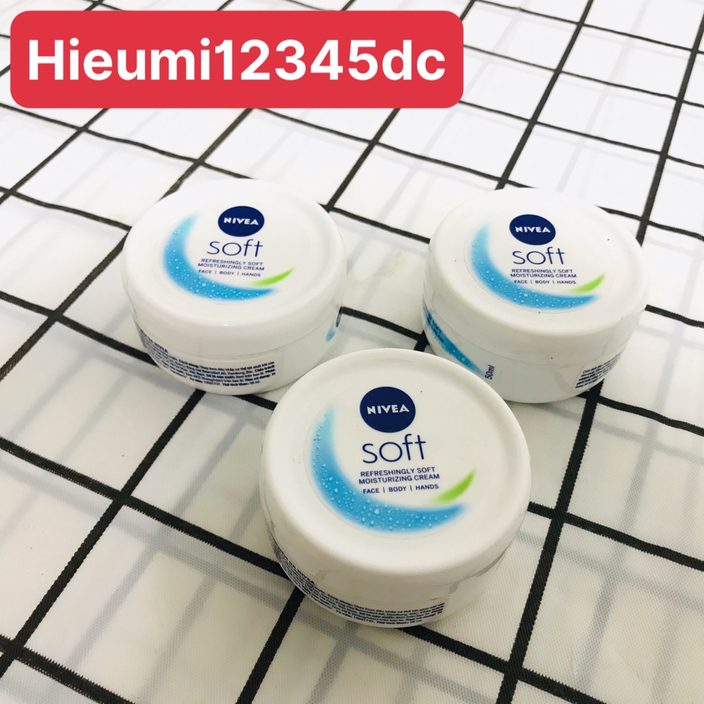 Kem dưỡng da Nivea Soft 50ml dưỡng ẩm chống nẻ