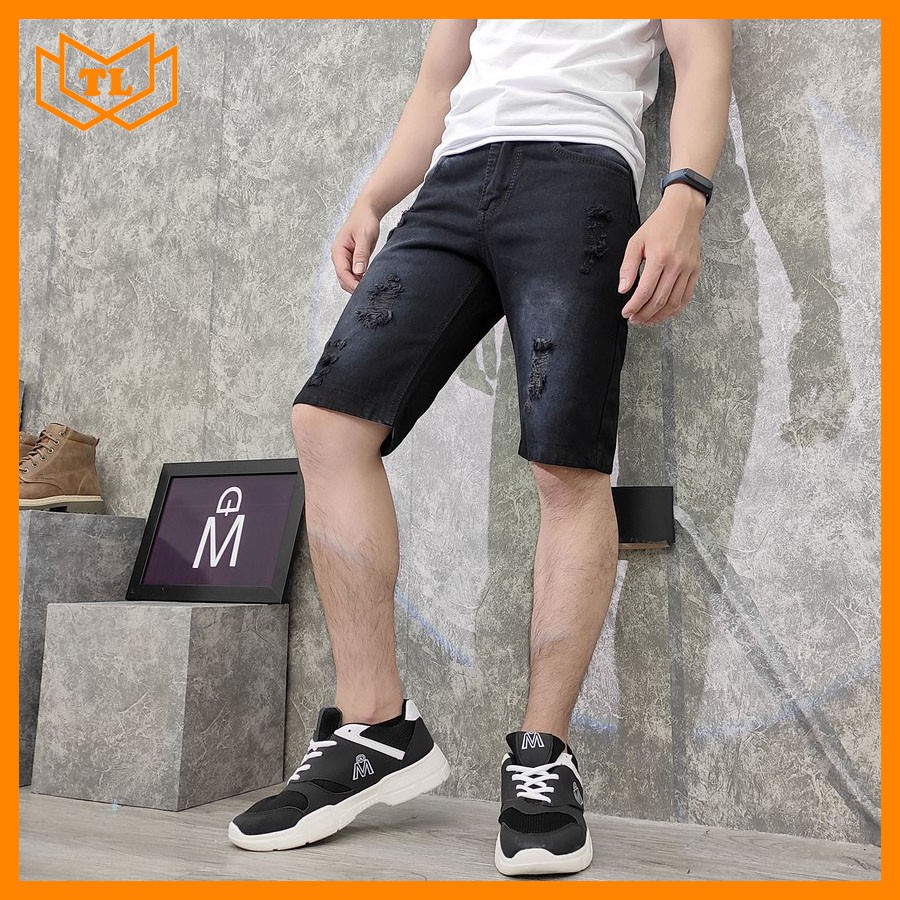 Quần short jean nam rách lủng lỗ TL417 Shop Thành Long