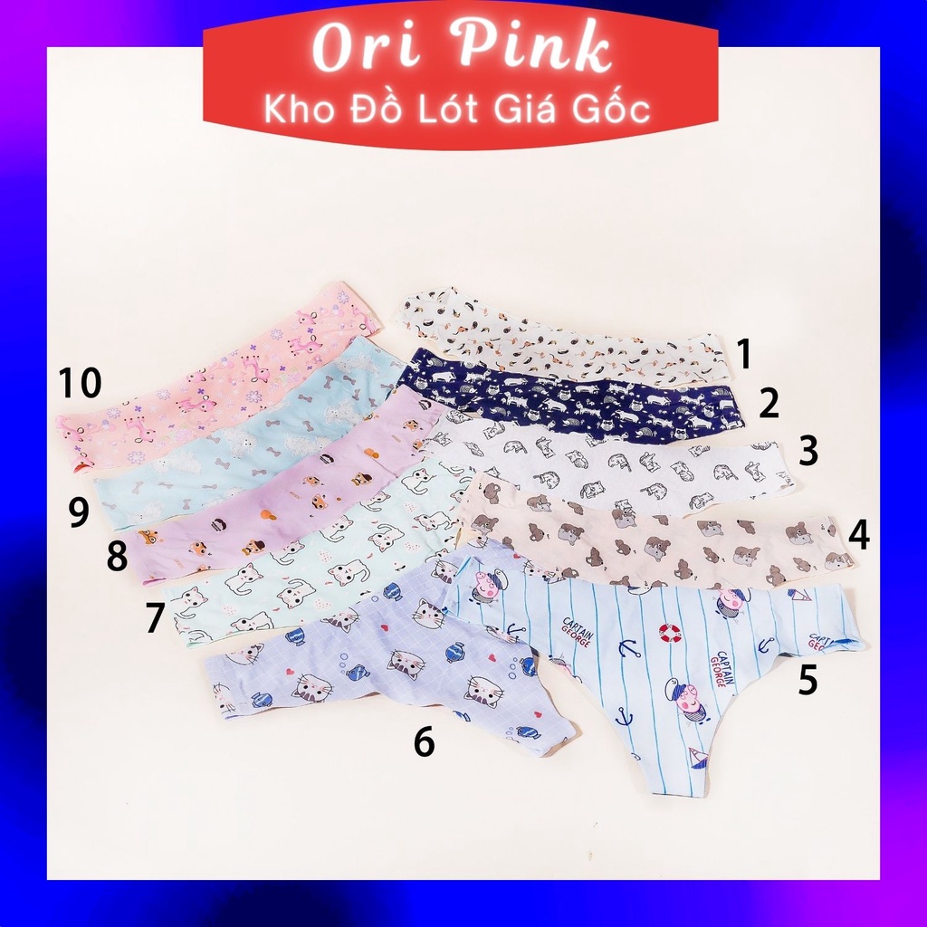 Quần lót lọt khe nữ sexy - Quần sịp nữ cao cấp thoáng mát thun lạnh họa tiết thu vui vẻ- MS:1013 (N13) | BigBuy360 - bigbuy360.vn