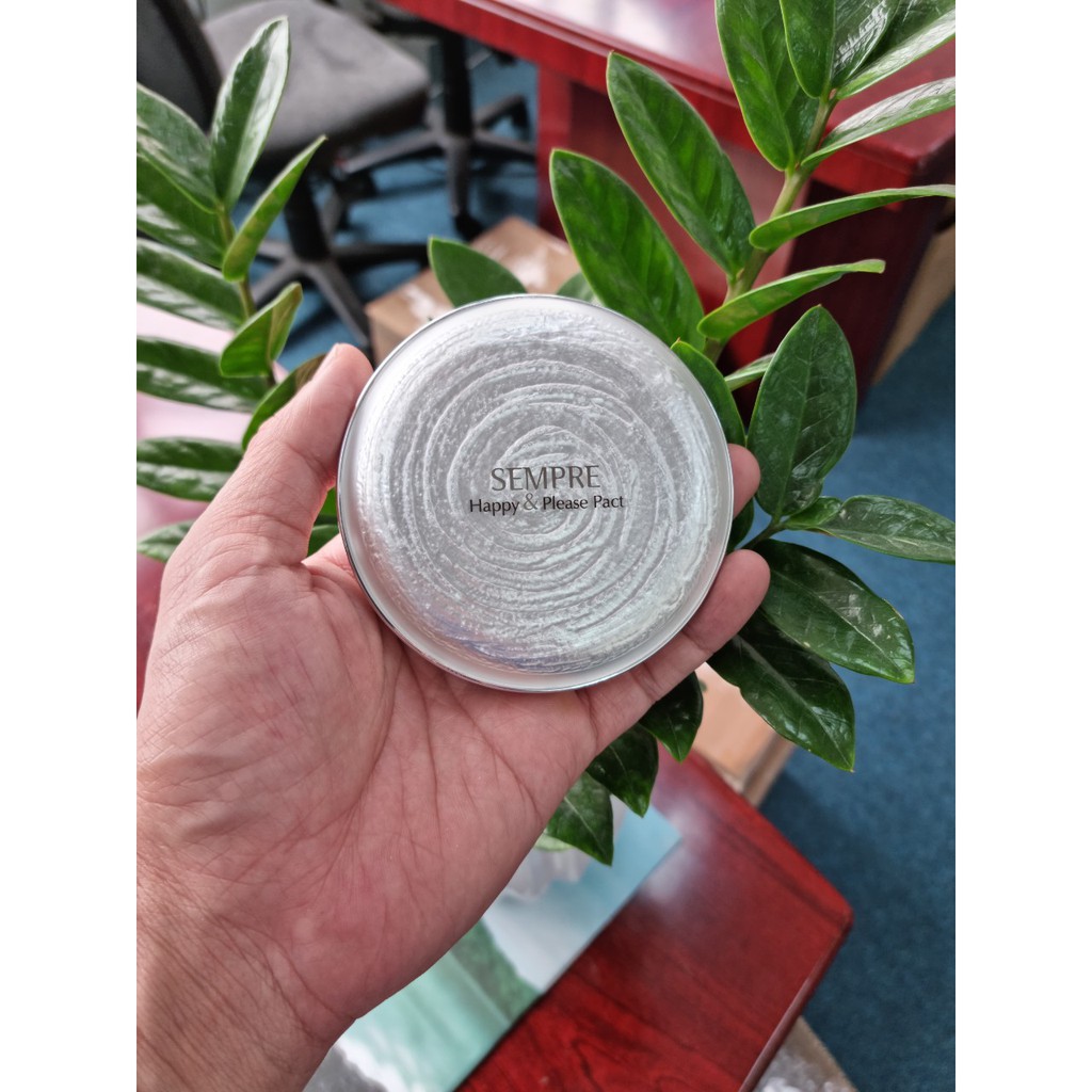 Phấn phủ siêu mịn kiềm dầu GEO trắng Sempre Happy & Please Pact số 1 | BigBuy360 - bigbuy360.vn
