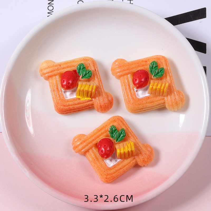 Bộ 10 Miếng Dán Trang Trí Điện Thoại / Tủ Lạnh Hình Bánh Mì / Bình Nước Kiểu Hàn Quốc Dễ Thương Diy