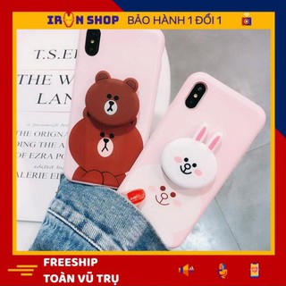 Ốp lưng iphone - ốp lưng gấu nâu và thỏ cony