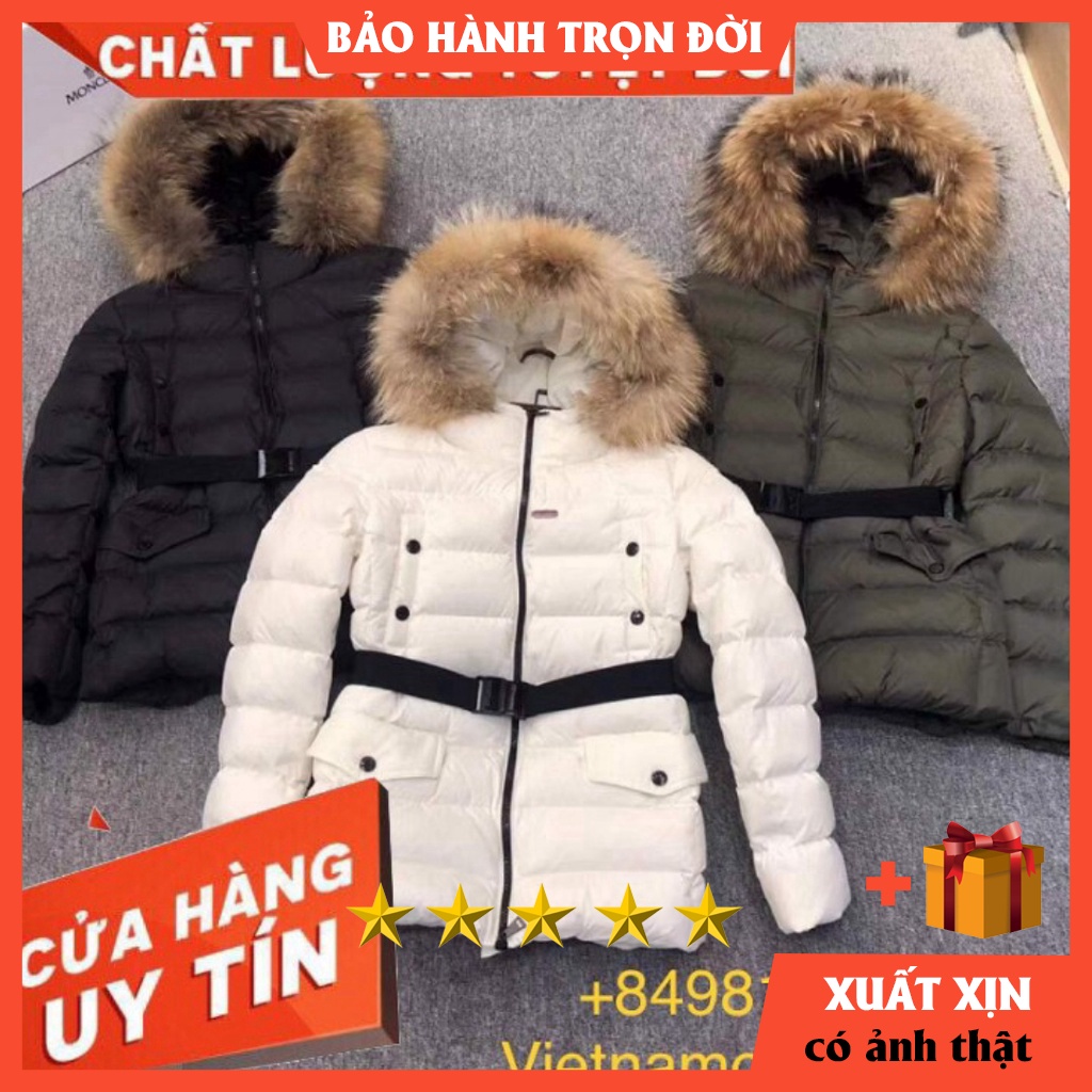 Áo Khoác Lông Vũ Nữ MCL Nón Lông Siêu Chất BẢO HÀNH TRỌN ĐỜI