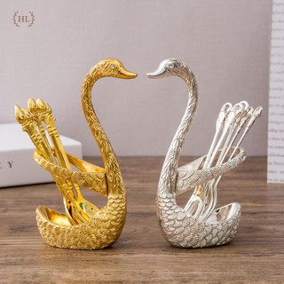 Thiên nga hoàng gia hợp kim đồng+ 6 thìa or nĩa | bộ thìa nĩa thiên nga hoàng gia hợp kim cao cấp