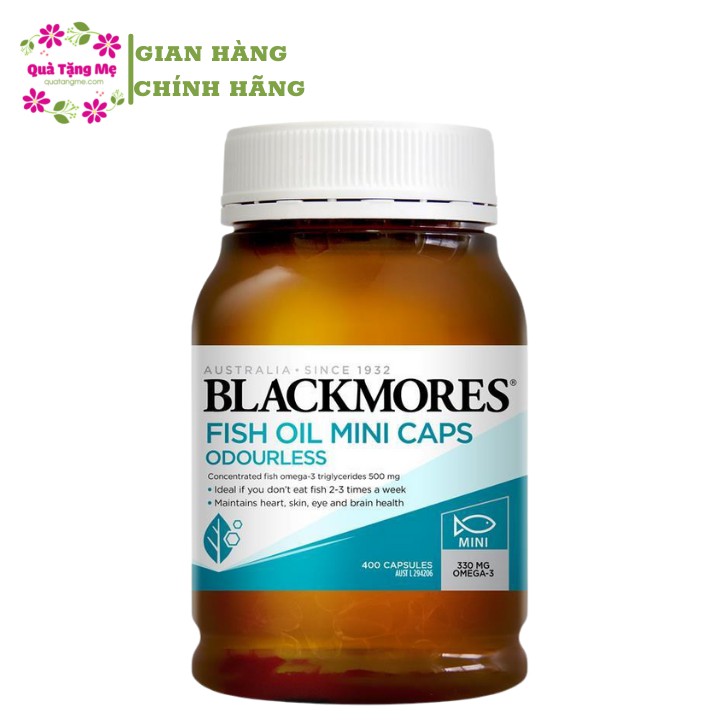 Dầu Cá Không Mùi Blackmores Odourless Fish Oil 400 Viên Mini Caps